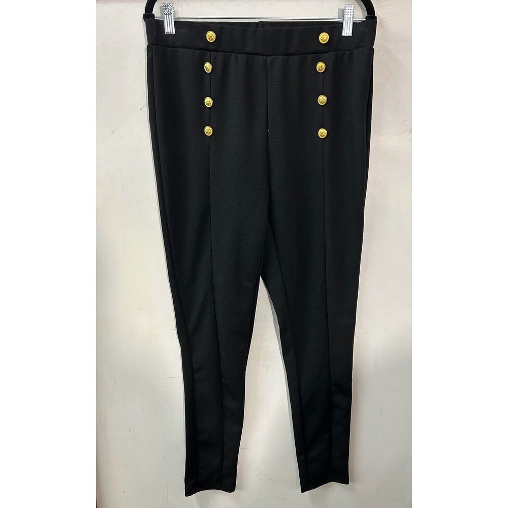 Shein Curve Pants Woman's Size 1X Black Lightweight Knit Pull-On Straight Leg